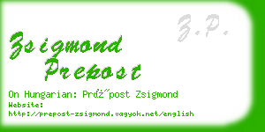 zsigmond prepost business card